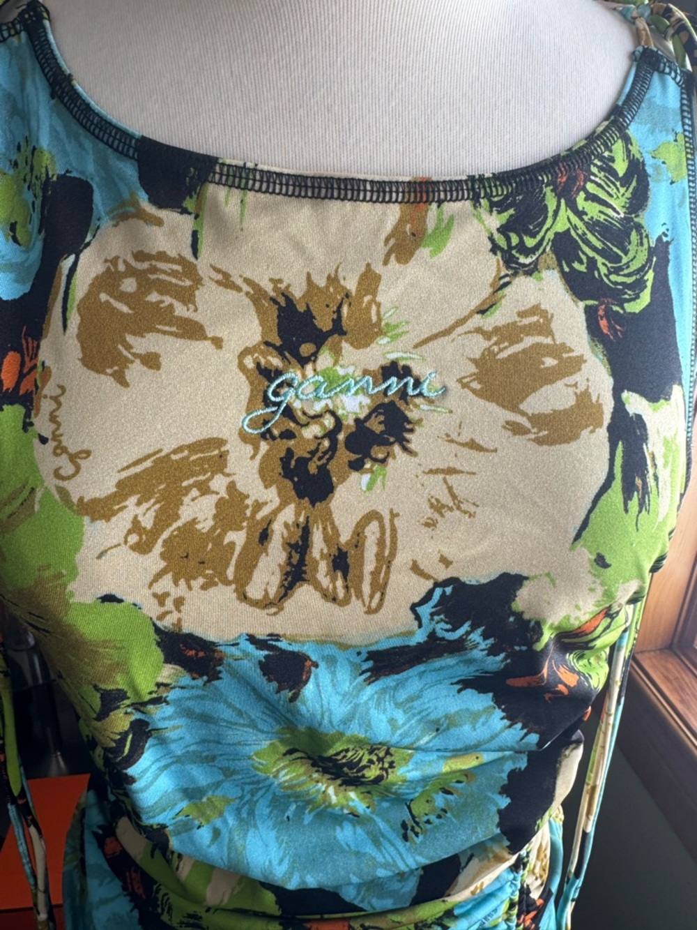 GANNI BNWT Floral Sleeveless Maxi Dress - Picture 9 of 13